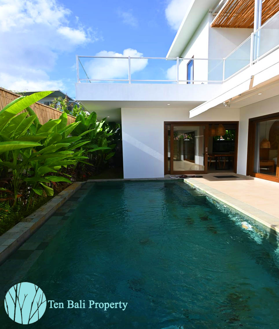 Pererenan property for rent, 2-bedroom villa, rice field views, modern design, WTC Gym, Pererenan Beach, Batu Bolong Beach, rental property, leasehold property, Bali real estate 