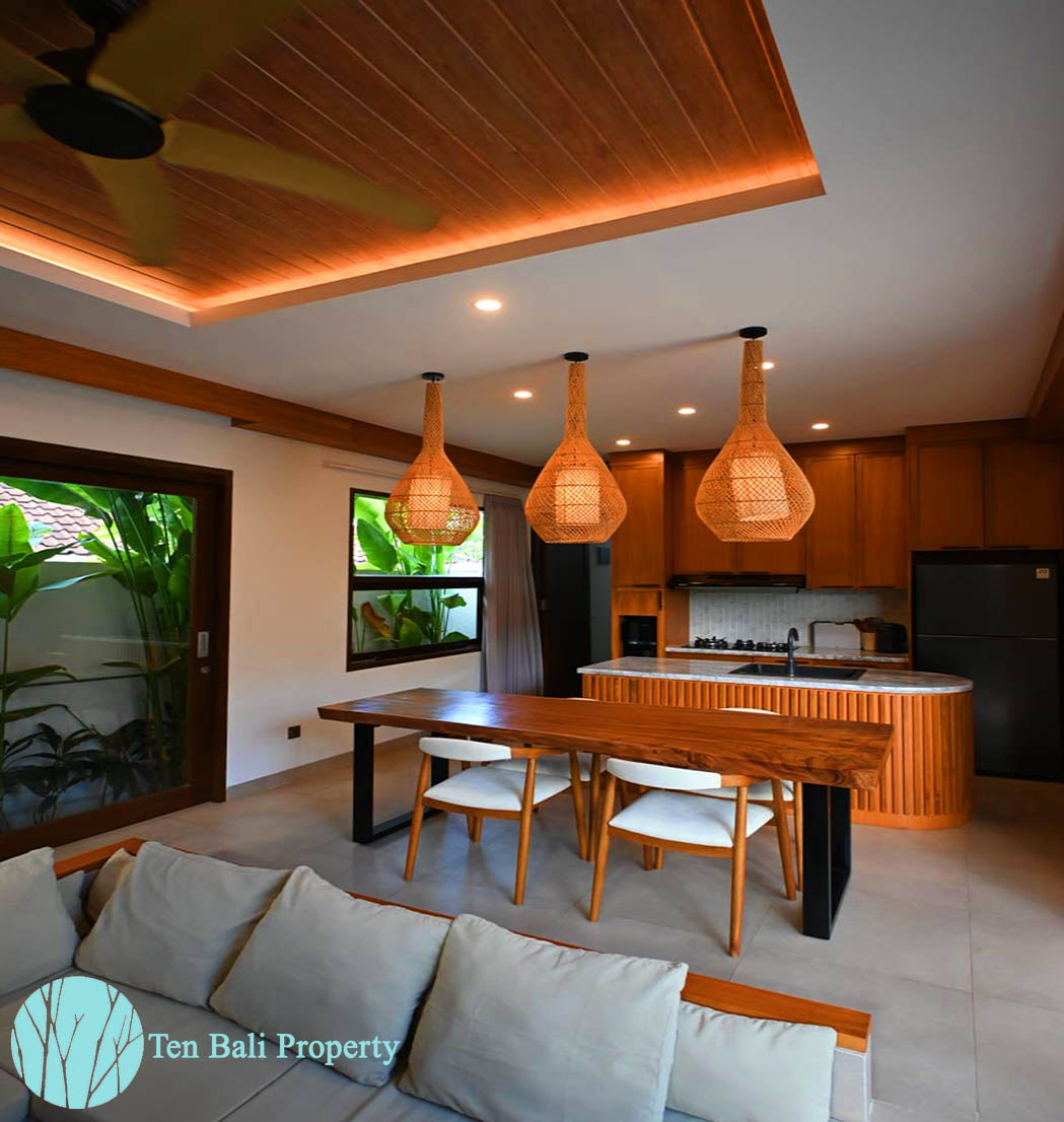 Pererenan property for rent, 2-bedroom villa, rice field views, modern design, WTC Gym, Pererenan Beach, Batu Bolong Beach, rental property, leasehold property, Bali real estate 